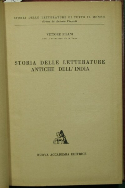 Storia delle letterature antiche dell'India