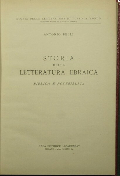 Storia della letteratura ebraica