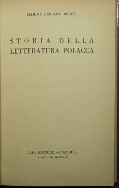 Storia della letteratura polacca