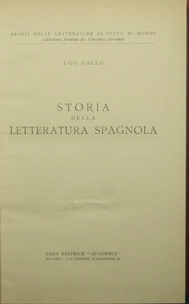 Storia della letteratura spagnola