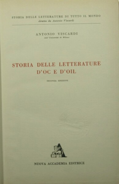 Storia delle letterature d'Oc e d'Oil