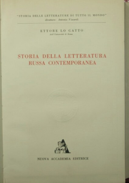 Storia della letteratura russa contemporanea