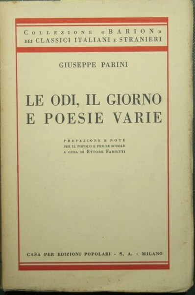 Le odi, Il giorno e poesie varie