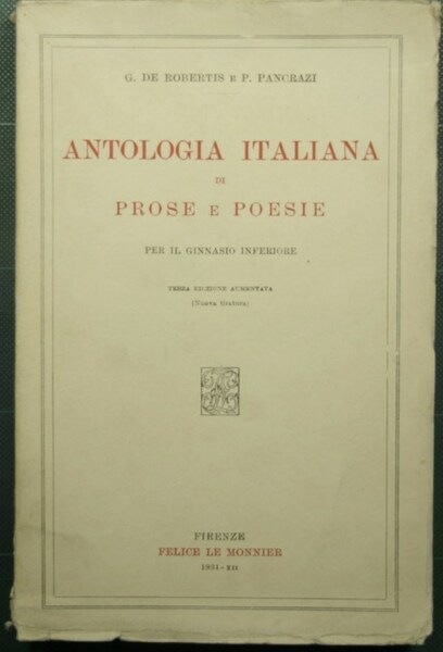 Antologia italiana di prose e poesie
