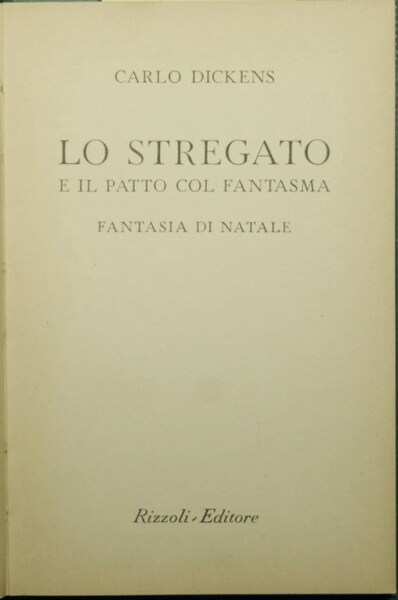 Lo stregato e il patto col fantasma