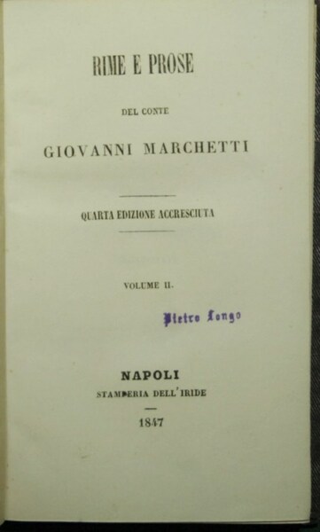 Rime e prose - Vol. II