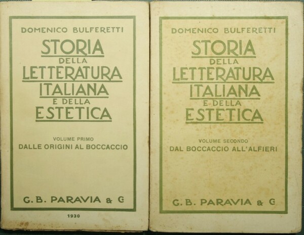 Storia della letteratura italiana e della estetica - Vol. I …