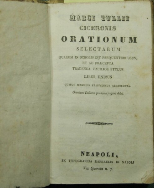 Marci Tullii Ciceronis Orationum selectarum