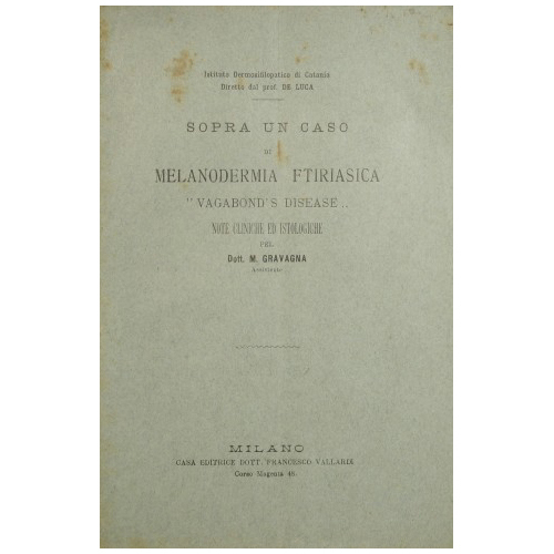 Sopra un caso di melanodermia ftiriasica. Vagabond's disease