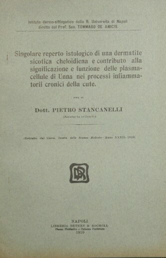 Singolare reperto istologico di una dermatite sicotica cheloidiena e contributo …