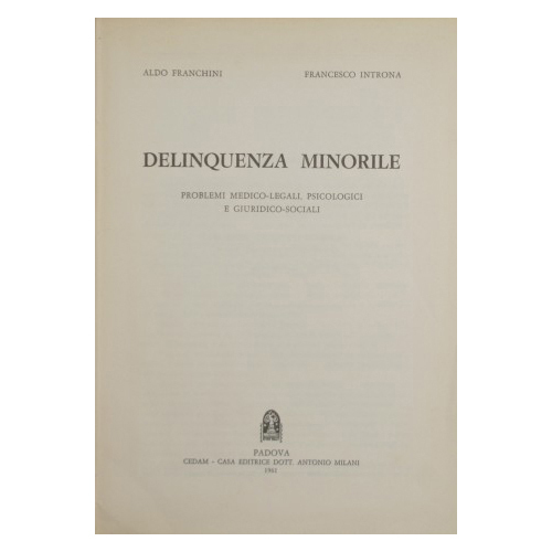 Delinquenza minorile