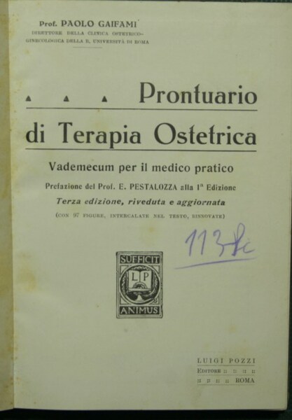 Prontuario di terapia ostetrica