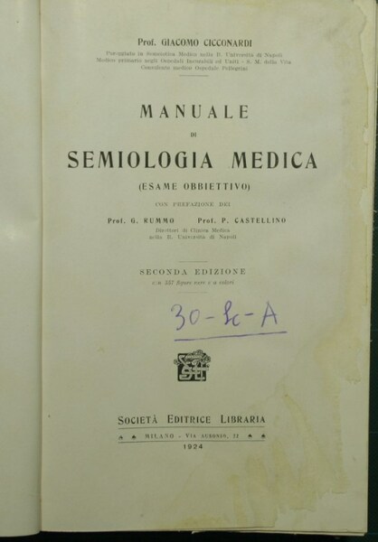 Manuale di semiologia medica
