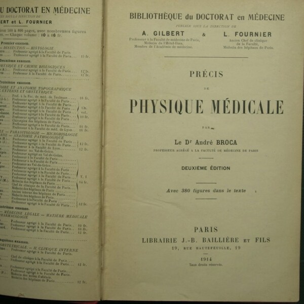 Precis de physique medicale