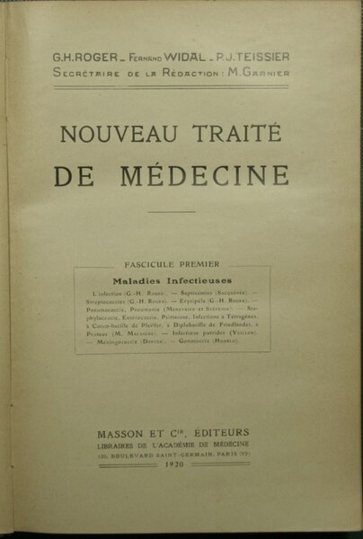 Nouveau traite de medecine