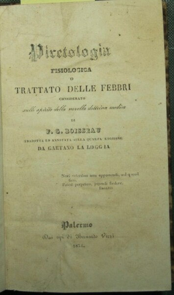 Piretologia fisiologica o Trattato delle febbri
