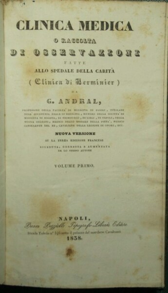 Clinica medica o raccolta di osservazioni fatte allo Spedale della …