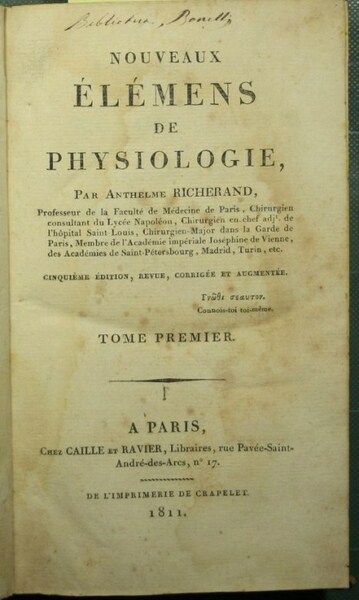 Nouveaux elemens de physiologie
