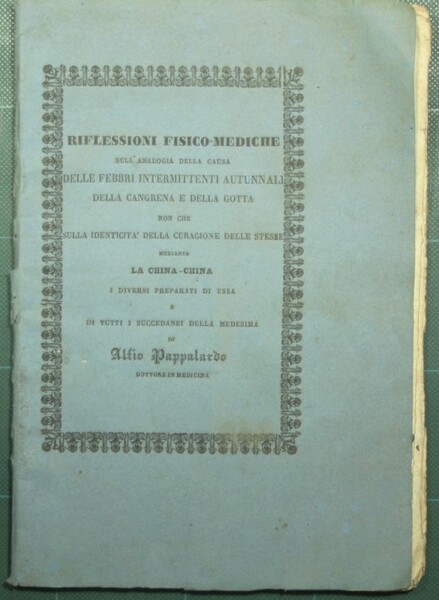Riflessioni fisico-mediche sull'analogia della causa delle febbri intermittenti autunnali della …
