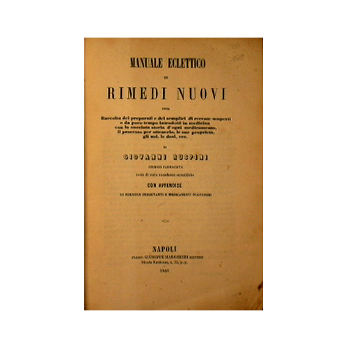 Manuale eclettico di rimedi nuovi