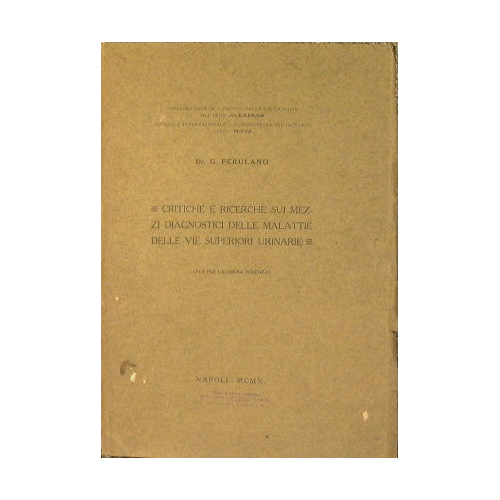 Critiche e Ricerche Sui Mezzi Diagnostici delle Malattia e Delle …