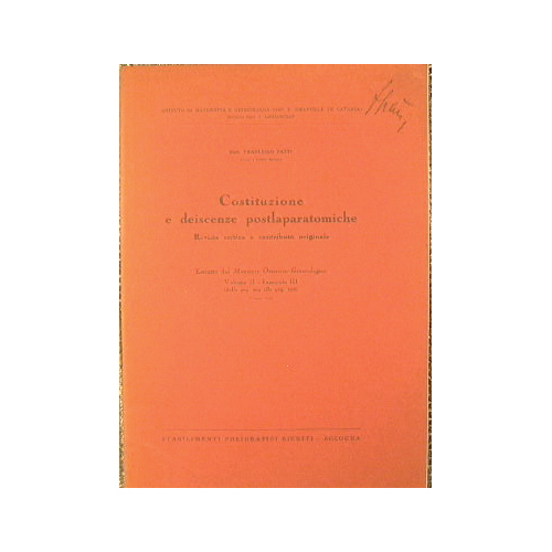 Costituzione e deiscenze postlaparotomiche