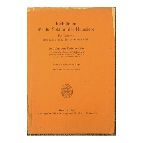Richtlinien fur die Sektion der Haustiere
