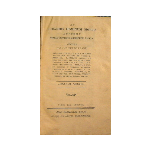 De curandis hominum morbis epitome praelectionibus academicis dicata