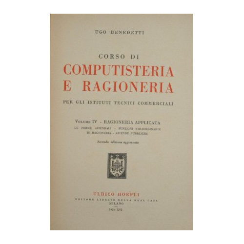 Corso di computisteria e ragioneria. Vol. IV