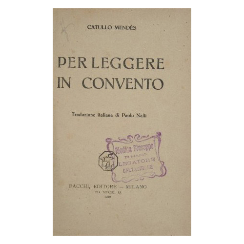 Per leggere in convento