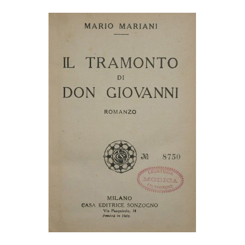 Il tramonto di Don Giovanni