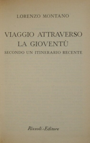 Viaggio attraverso la gioventù