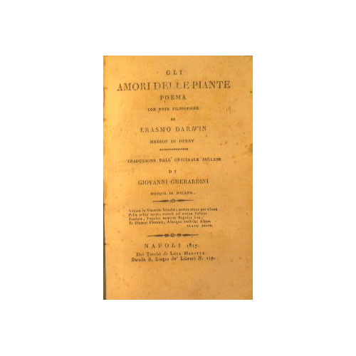 Gli amori delle piante. Poema con note filosofiche.