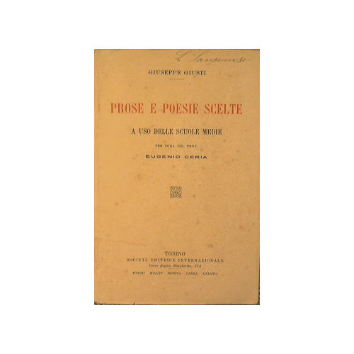 Prose e poesie scelte
