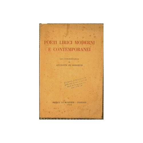 Poeti lirici e contemporanei