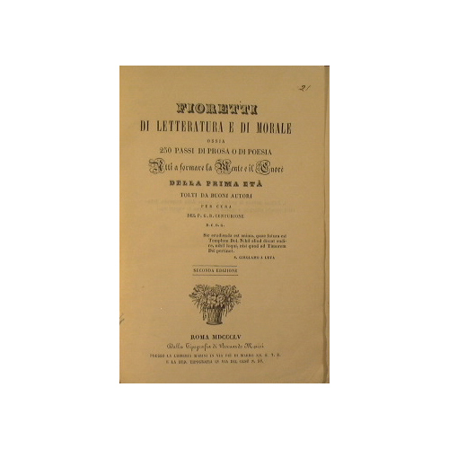 Fioretti di letteratura e di morale