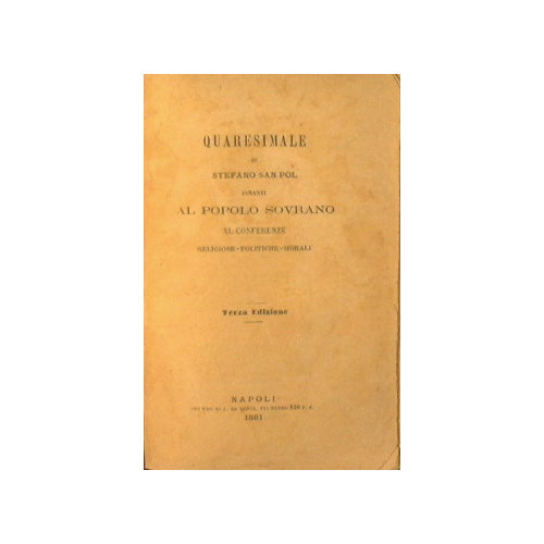 Quaresimale dinanzi al popolo sovrano