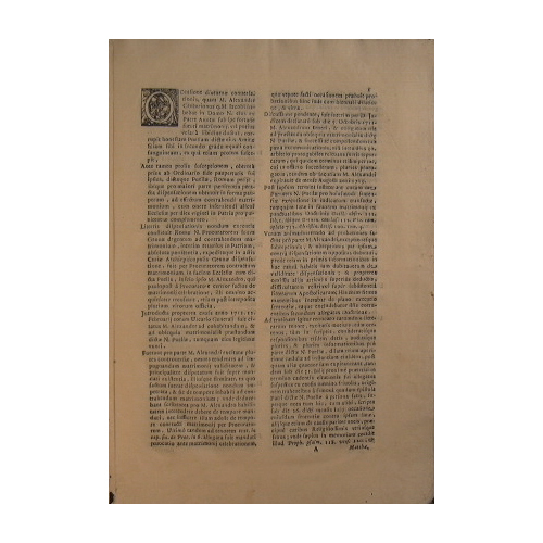 Ianuensis nullitatis matrimonii decisio pro M. Alexandro centuriono