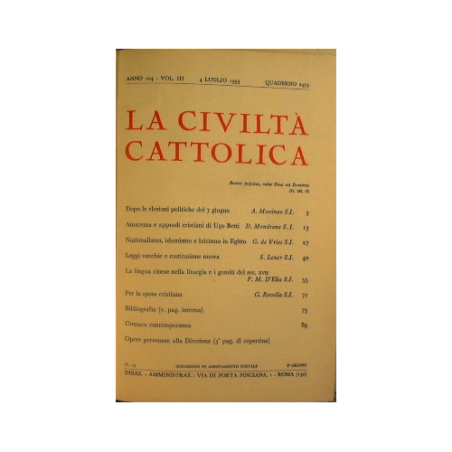 La Civiltà Cattolica