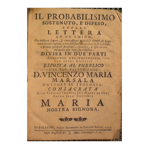 Il probabilisimo sostenuto e difeso, ovvero lettera divisa in due …