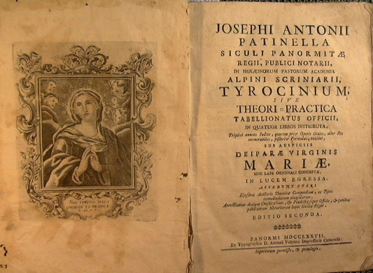 Josephi Antonii Patinella siculi panormitae regii, pubblici notarii in heraeinorum …
