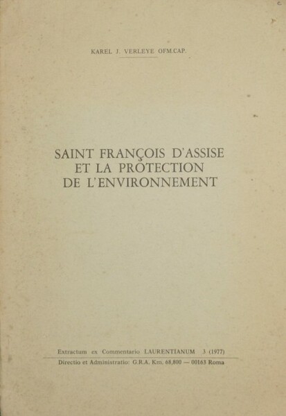 Saint Francois d'Assise et la protection de l'environnement