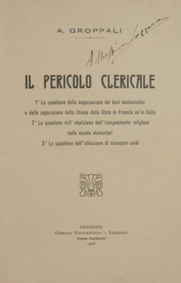 Il pericolo clericale