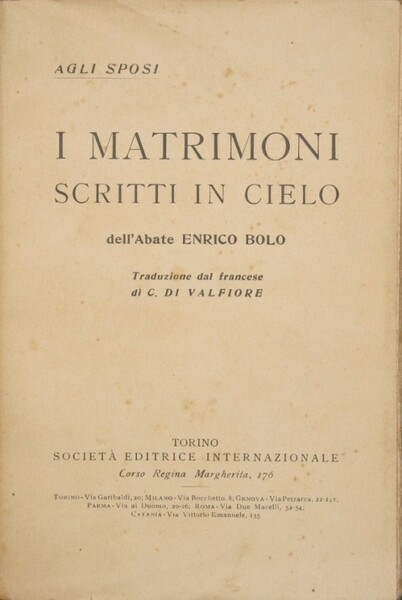 I matrimoni scritti in cielo