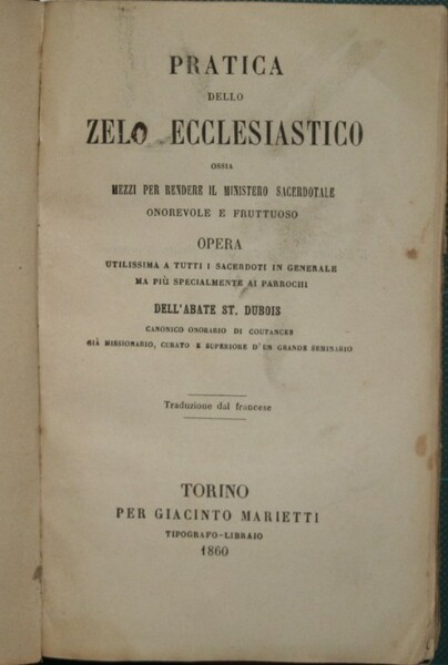 Pratica dello zelo ecclesiastico
