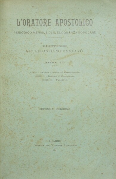 L'oratore apostolico. Anno II