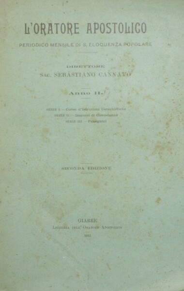 L'oratore apostolico. Anno VII