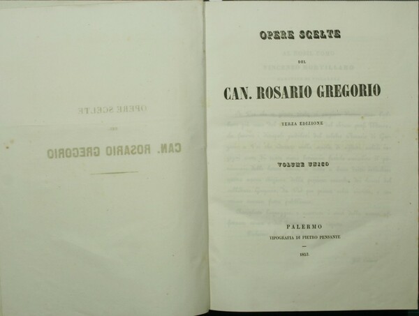 Opere scelte del Can Rosario Gregorio