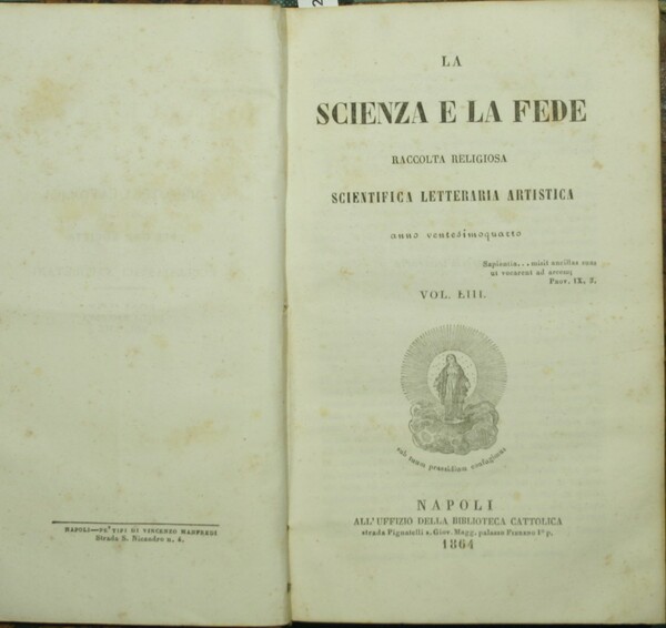 La scienza e la fede. Vol. LIII