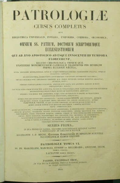 Lucii Caecilii Firmiani Lactantii opera omnia